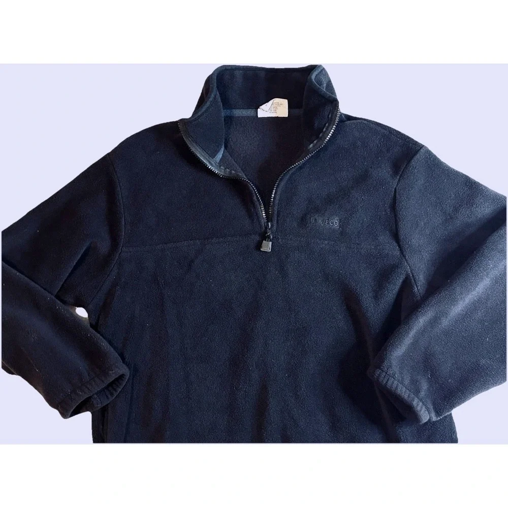Colorado Timberline Men's Medium Black Pullover 1/4 Zip Sweater Warm Fleece SOFT